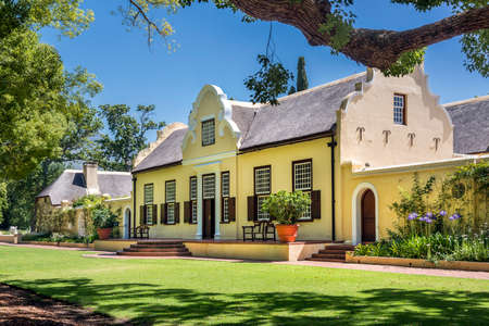 Somerset West, South Africa - January 30. 2020: The Vergere Wine Estate is located at Somerset West in South Africa. A bistro and restaurant are attached to the winery. Garden & Heritage Tour and Environmental Tour are availableのeditorial素材