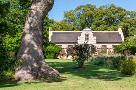 Somerset West, South Africa - January 30. 2020: The Vergere Wine Estate is located at Somerset West in South Africa. A bistro and restaurant are attached to the winery. Garden & Heritage Tour and Environmental Tour are availableのeditorial素材