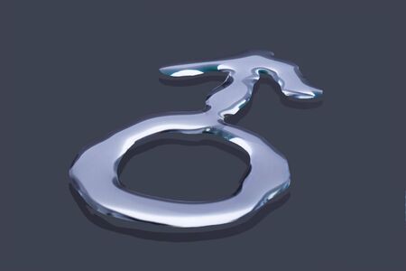 male gender symbol waterの写真素材