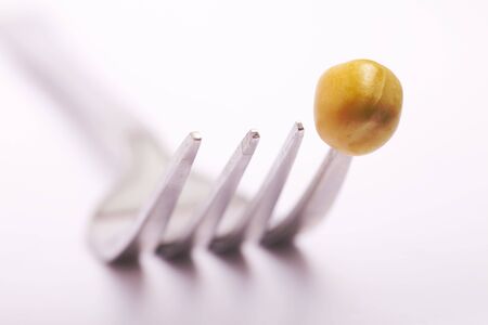 fork with one peaの写真素材