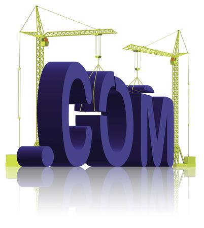 tower cranes building website WWW 3D wordの写真素材