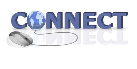 internet connect by mouse clickの写真素材