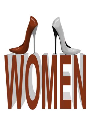 red shoes for sale must have for womenの写真素材