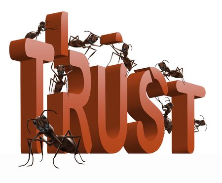 building trust or confidence honesty and respectの写真素材
