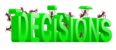 making decisions make choice choose direction yes or no decide initiative green textの写真素材