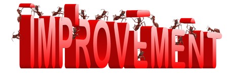 improvement building by ants innovate and improve make things betterの写真素材