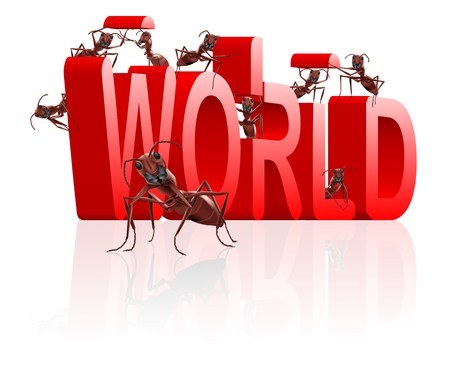building the world in redの写真素材