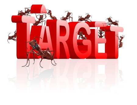 target building aim at goal be successful realise dream targettingの写真素材