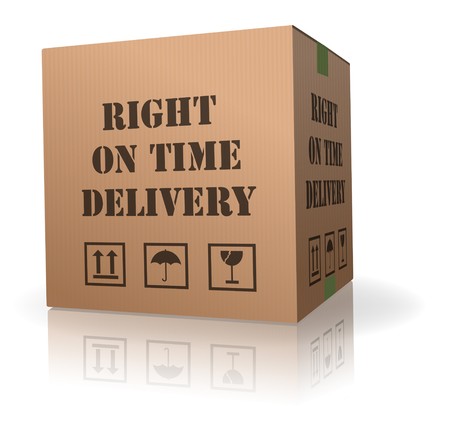 right on time delivery shipment box logistic package sendingの写真素材