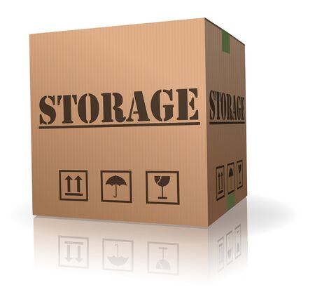 storage cardboard box keep important thing safeの写真素材