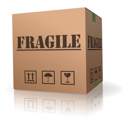 fragile post package sending delicate shipmentの写真素材