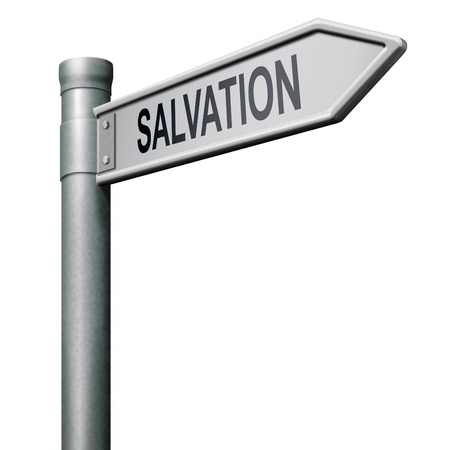 way to salvation follow jesus and god to be rescued save your soulの写真素材