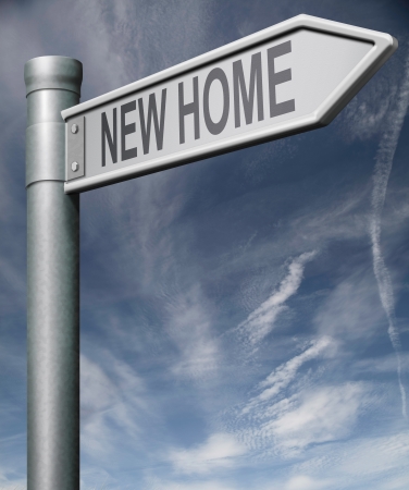  new home sign real estate house moving relocation new start rent buy or build building apartment の写真素材