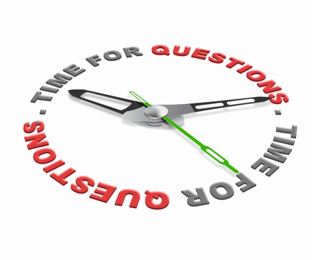 Time for questions, ask online and get answers and solutions to your problems. Pose question and find answer.の写真素材