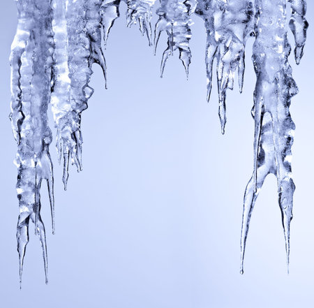 icicles sparkling white ice hanging down