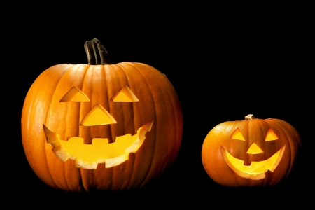 Halloween pumpkin head scary face with evil eye jackの写真素材