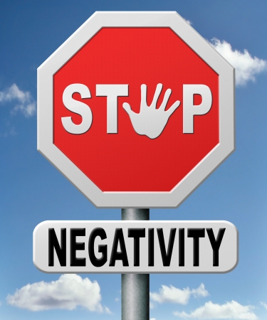 stop negativity and pessimism pessimistic thoughts dont think negative but positive and optimistic thinking makes you happyの写真素材