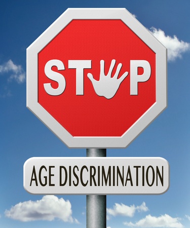 age discrimination stop to discriminate old peopleの写真素材