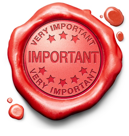 important very high priority info lost importance crucial information red icon stamp button or labelの写真素材