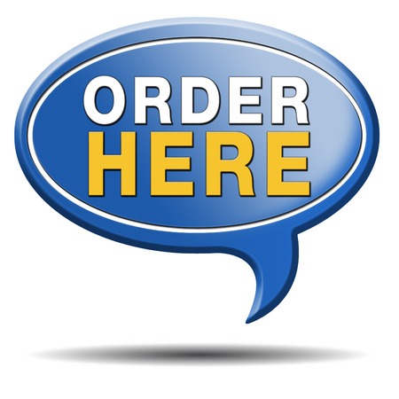 order here on online internet webshop. Shopping icon or sign or webshop label.の写真素材