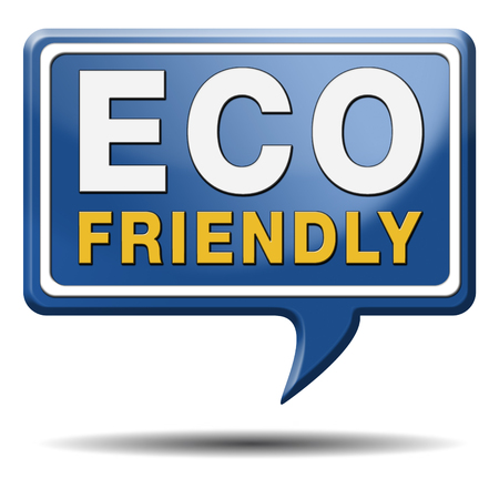 eco friendly product with bio label guaranteed 100% natural and organic. の写真素材