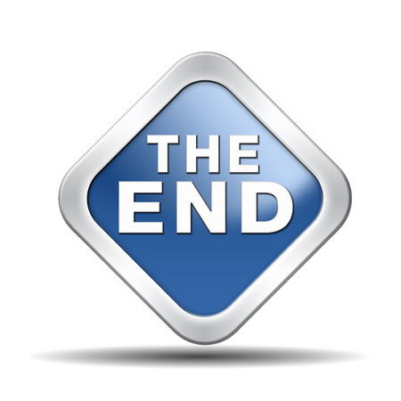 the end icon or sign to finish point way outの写真素材