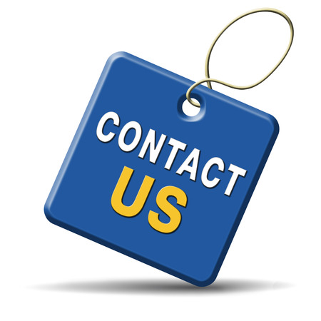 contact us for feedback icon or sign. Coordinates and address for customer support and extra informationの写真素材