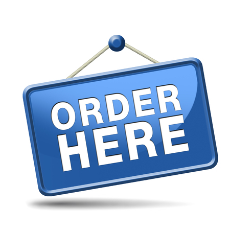 order here on online internet webshop. Shopping icon or sign or webshop label.の写真素材