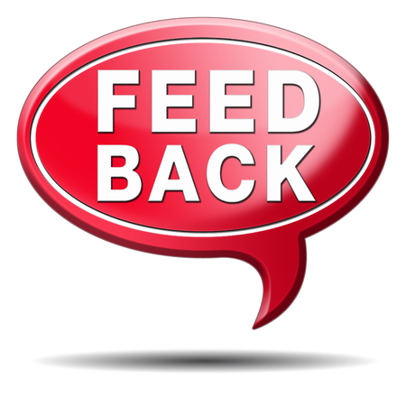 feedback button. Comment and share your comments and write a testimonialの写真素材