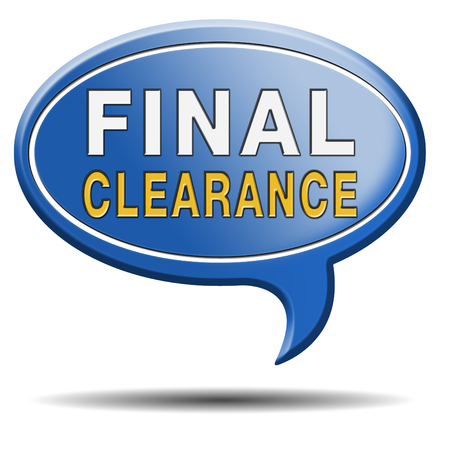 final clearance and big stock sale icon or sign for webshop sales or web shop buttonの写真素材