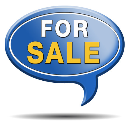 For sale banner, selling a house apartment or other real estate sign. Home to let icon. の写真素材