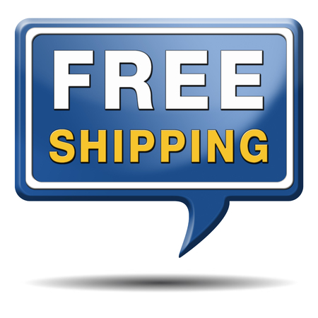 free shipping or delivery order web shop shipment for online shopping at internet webshop ecommerce buttonの写真素材
