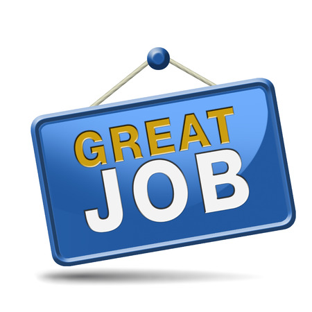 great job icon. Excellent and fantastic good work, congratulations sign for it. の写真素材