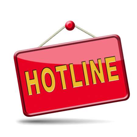 hotline icon call center or helpline sign for online customer supportの写真素材