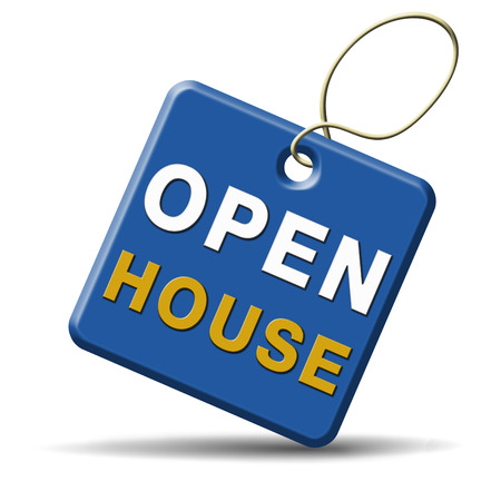 Open house sign or icon donât buy or rent a house before you visit the real estate or model houseの写真素材
