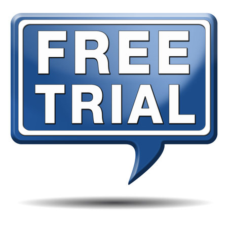 free trial product test sample icon or label. Try it for free and test the productsの写真素材