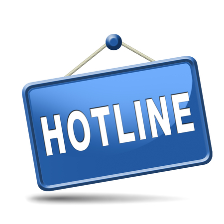 hotline icon call center or helpline sign for online customer supportの写真素材
