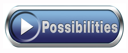 possibilities and opportunities button or iconの写真素材