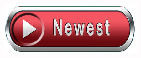 newest best or latest model hot news headlines button or icon with text and word conceptの写真素材