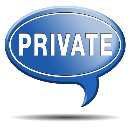 private and personal information icon, banner for privacy protection of restricted infoの写真素材
