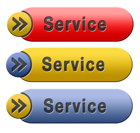 service button or icon online help and support client or customer service button の写真素材