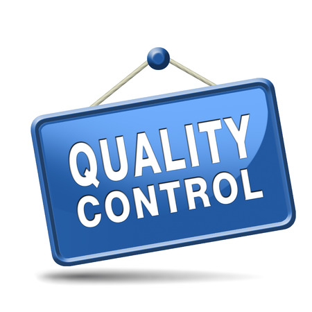 Quality control label 100% guaranteed warranty and top product labelの写真素材