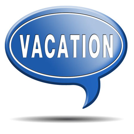 vacation or a holiday enjoy life and travel the world vacation button vacation icon の写真素材