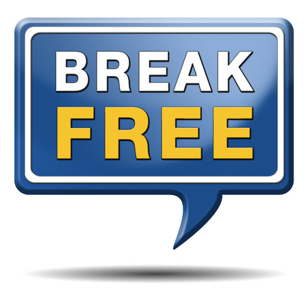 break free from prison pressure or quit job running away towards stress free worldの写真素材