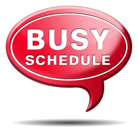 busy schedule full agenda need for time managementの写真素材