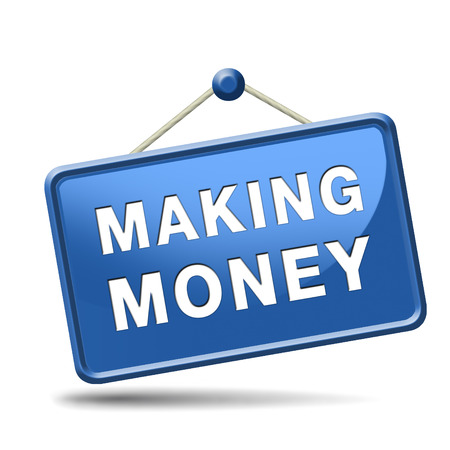 make money or earning cash making a business profit growthの写真素材