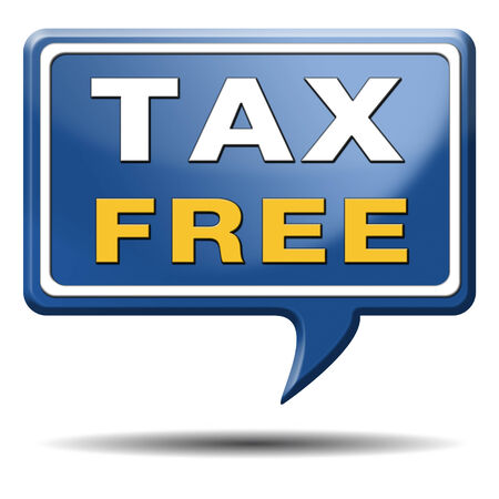 tax free zone or not paying taxes low price shop having good credit financial success paying debts for financial freedom taxfree の写真素材