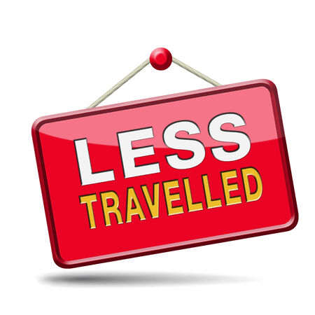 less traveled travel off the beaten track to find hidden tourism treasuresの写真素材