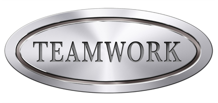 teamwork concept icon, team work and coorperation in partnership working togetherの写真素材