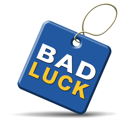 bad luck unlucky day or bad fortune, misfortune の写真素材
